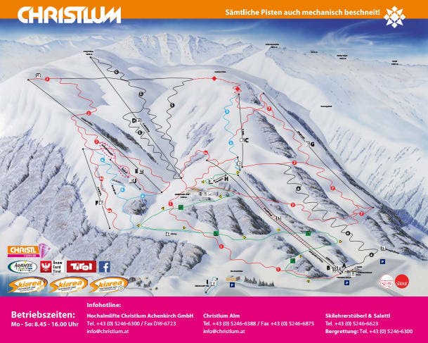 Achenkirch ski map