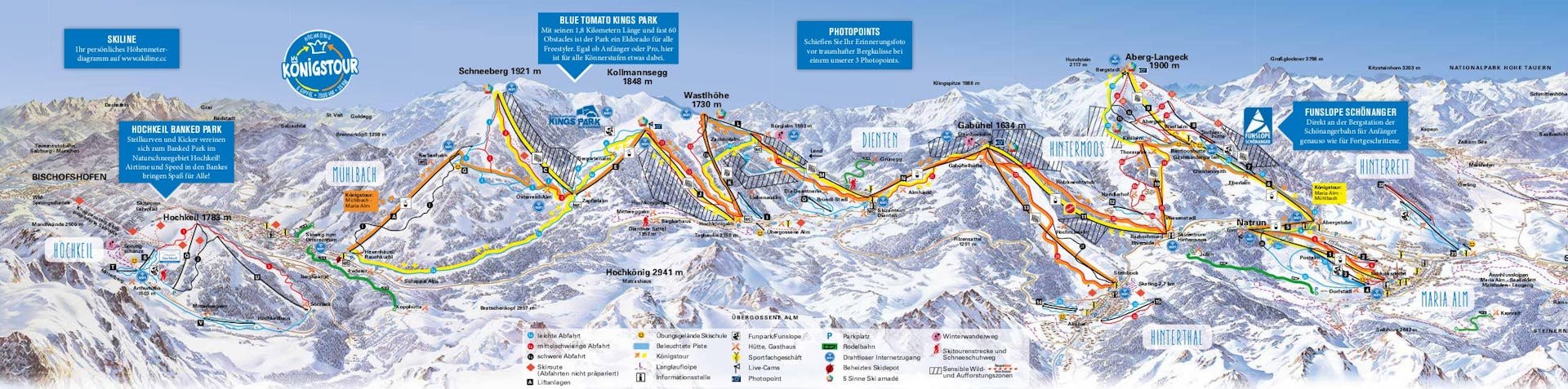 Dienten ski map