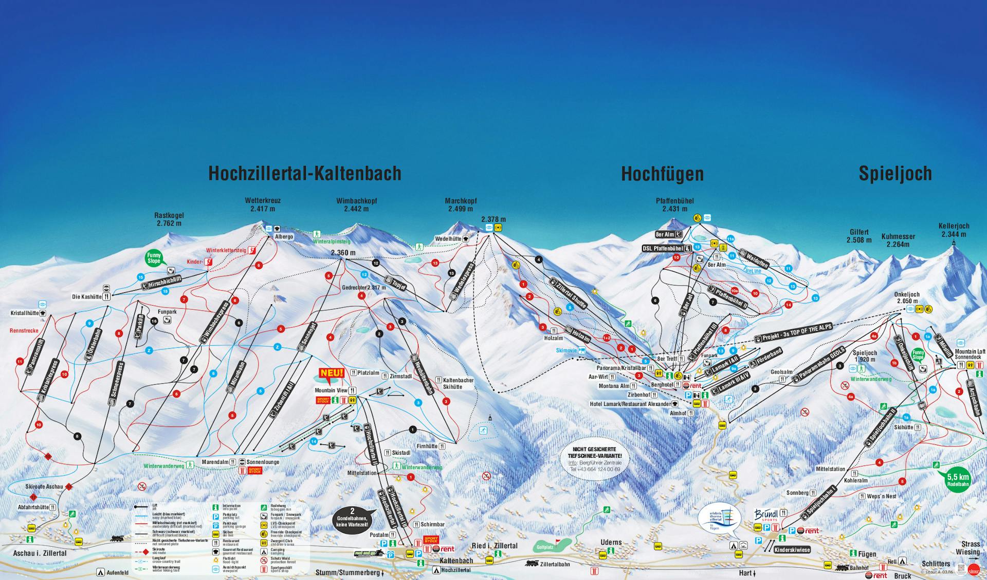 Fugen ski map