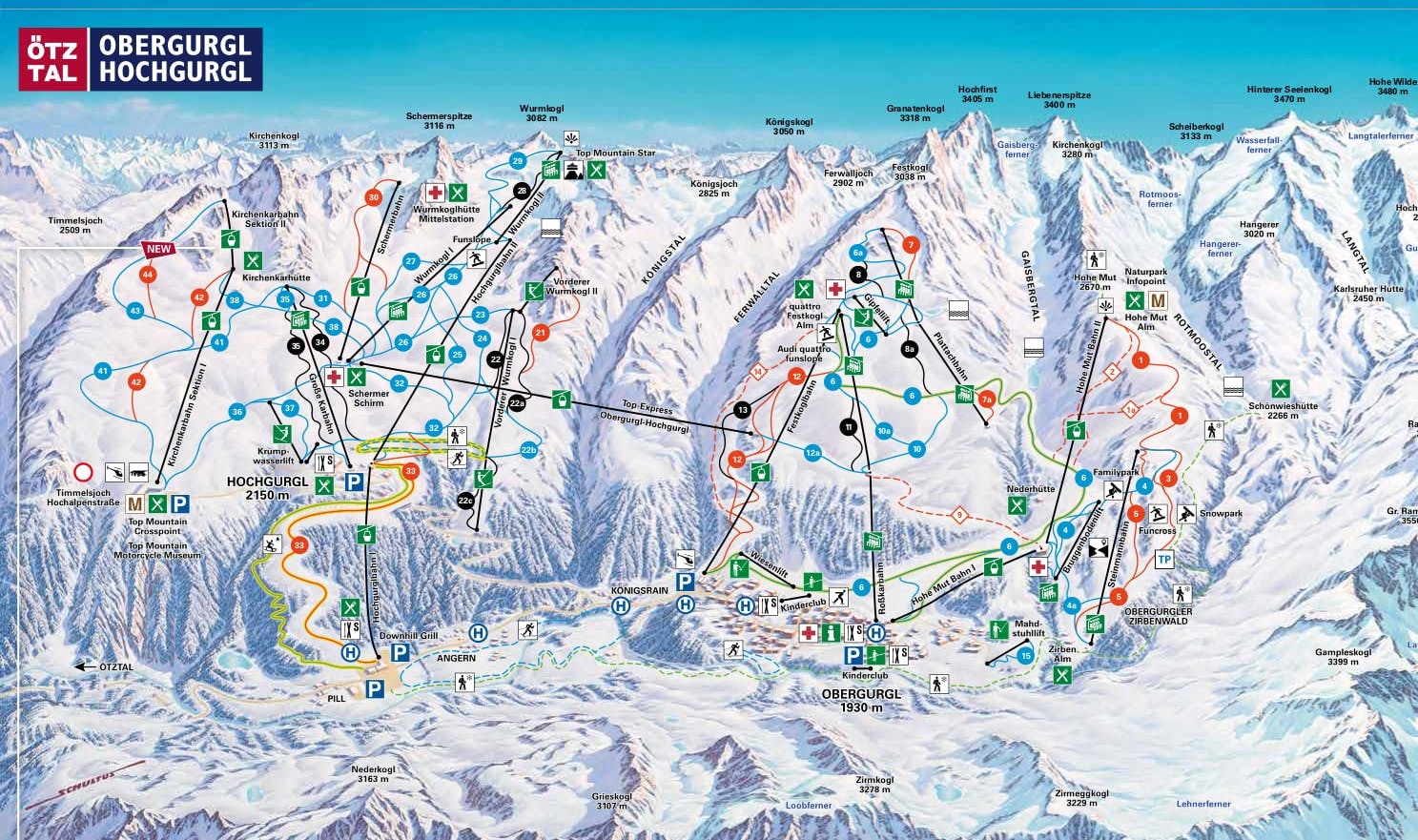 Hochgurgl ski map