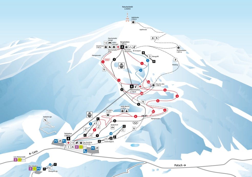 Igls ski map