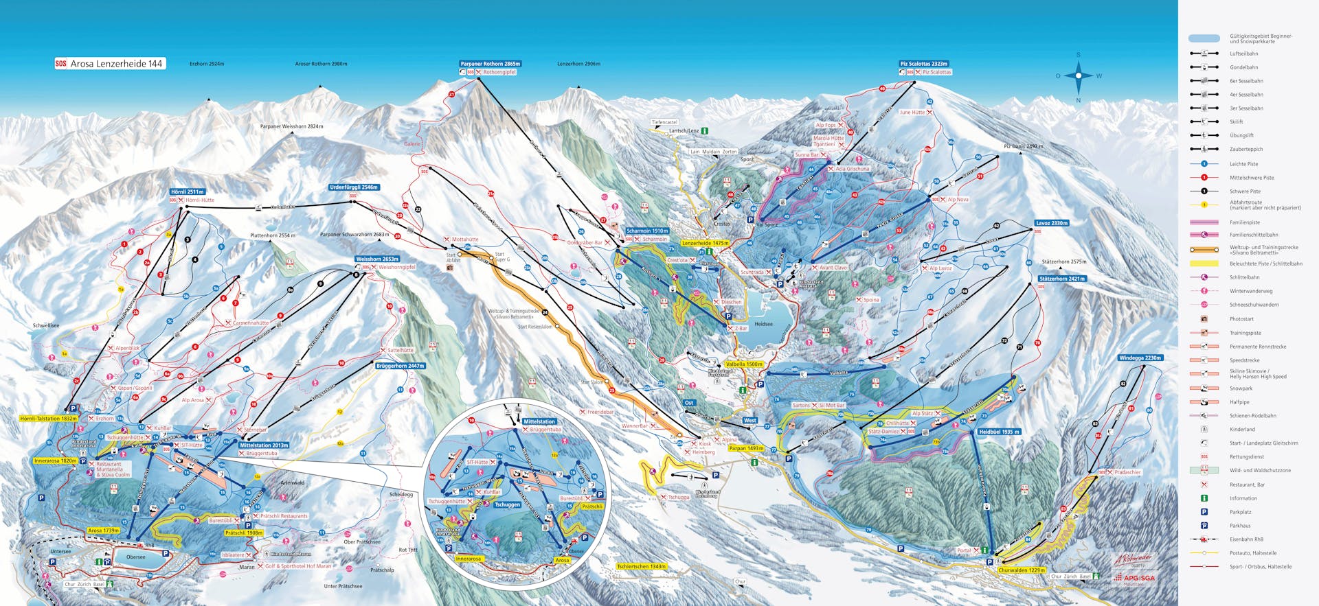 Churwalden ski map