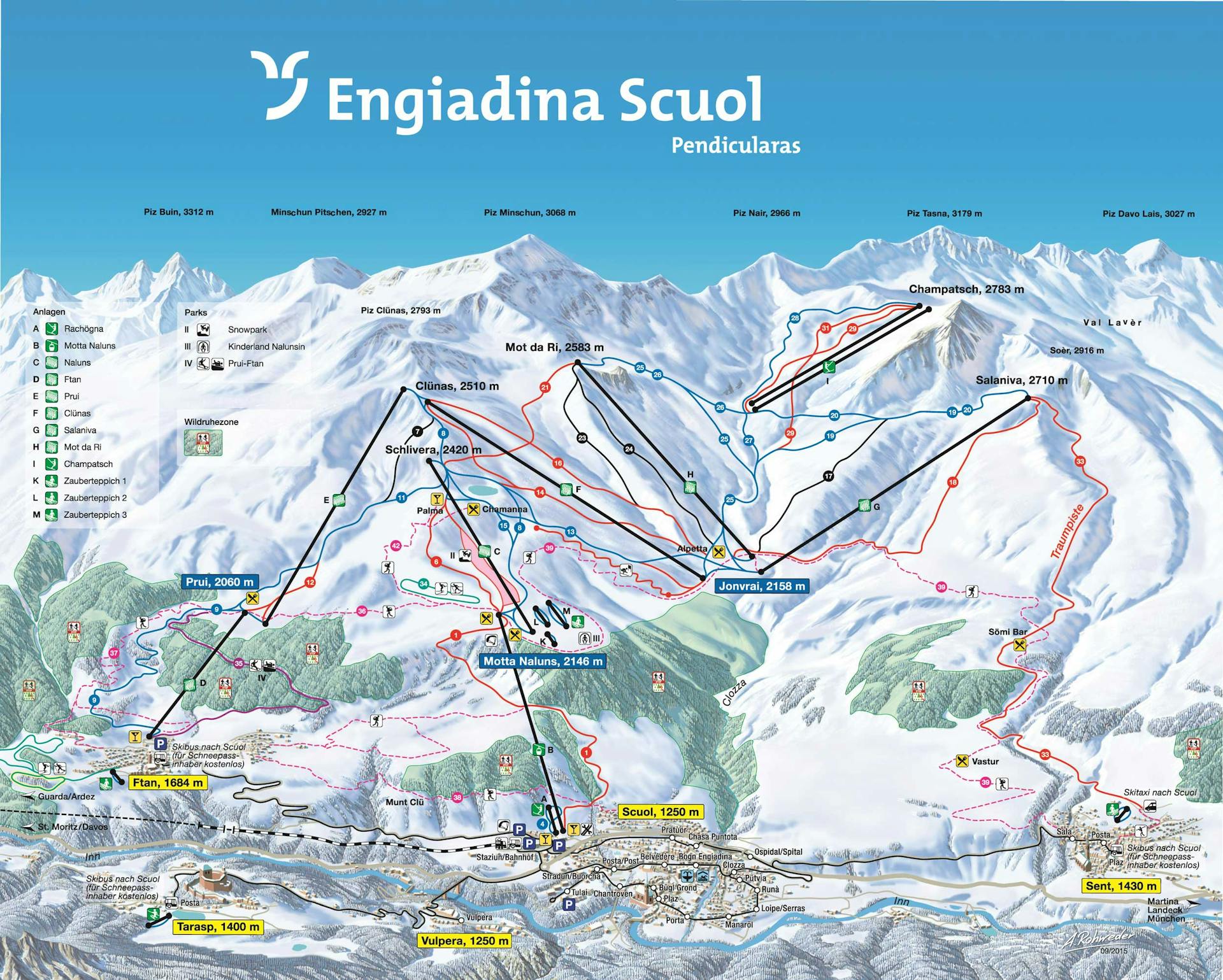 Ftan ski map