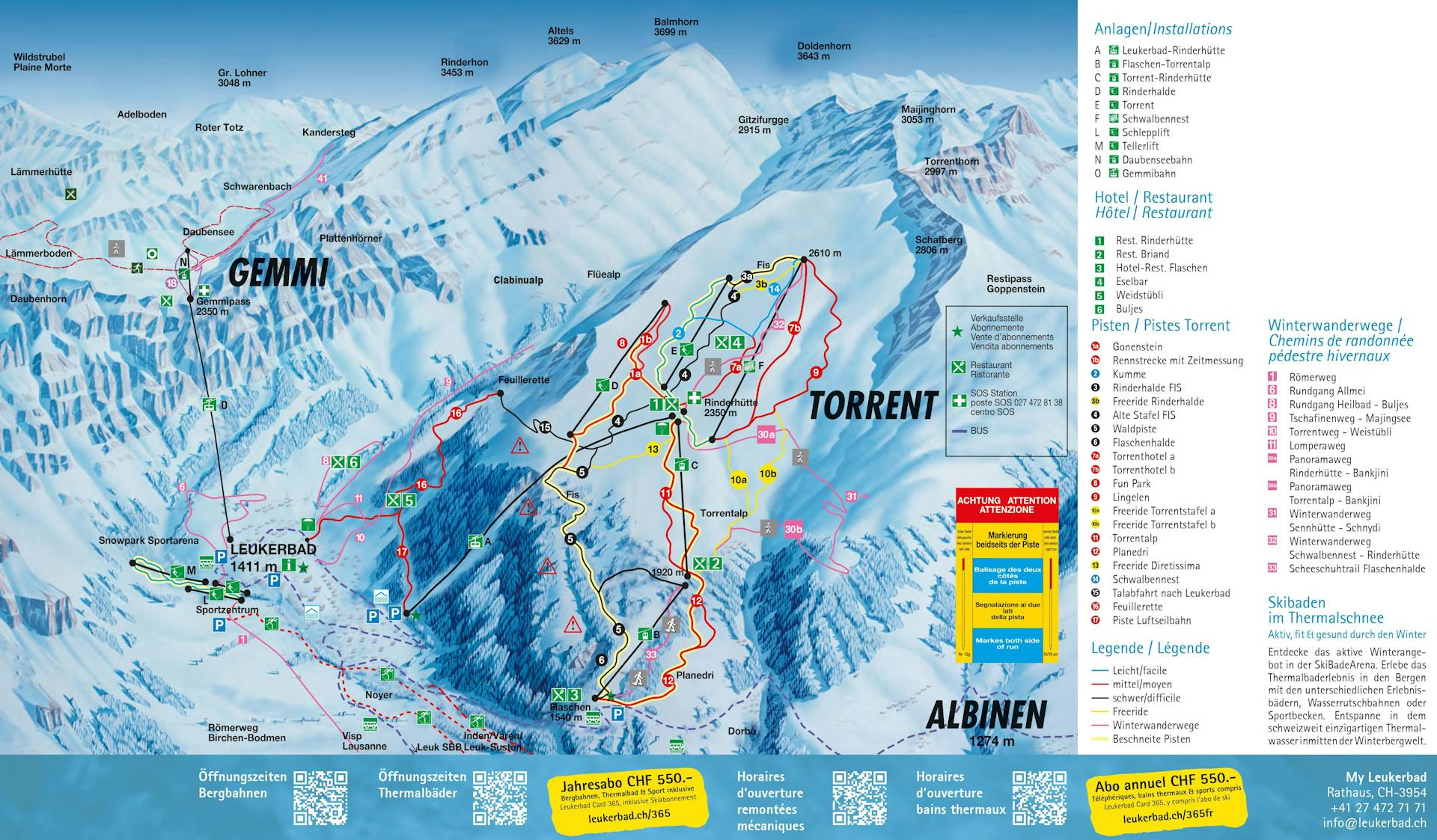 Leukerbad ski map