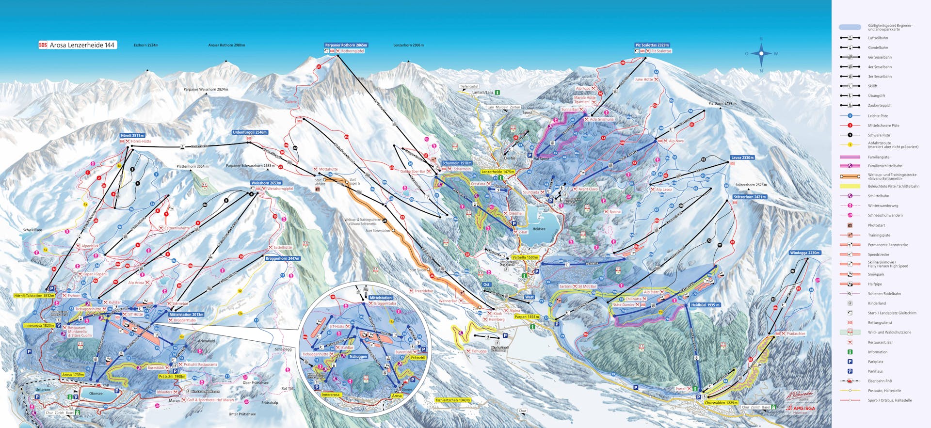 Lenzerheide ski map