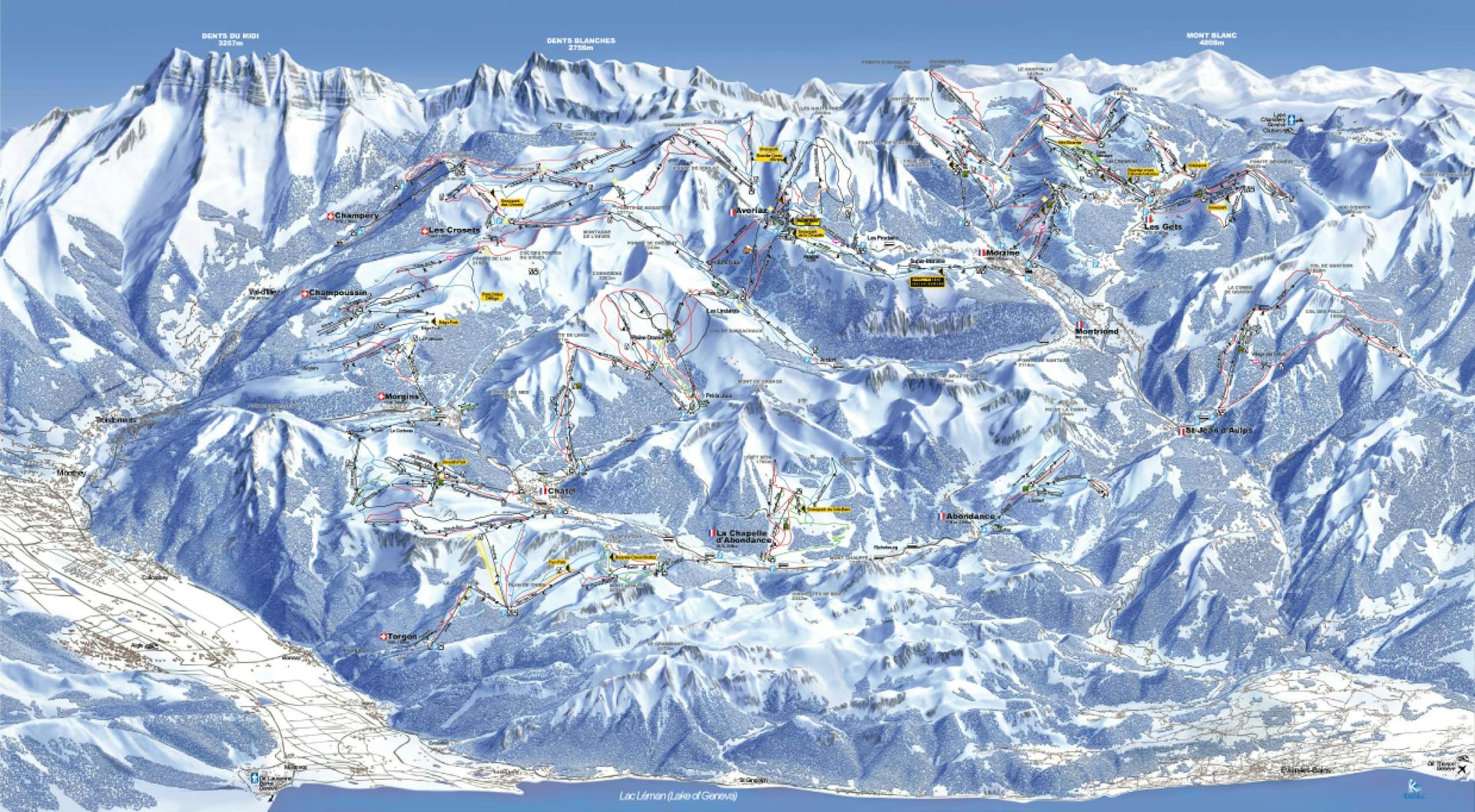 Torgon ski map