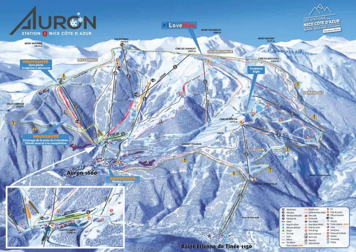 Auron ski map