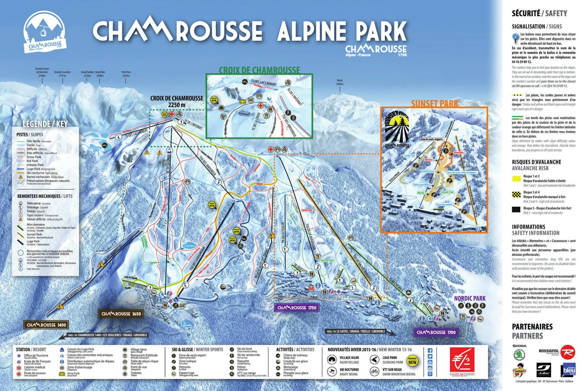 Chamrousse ski map