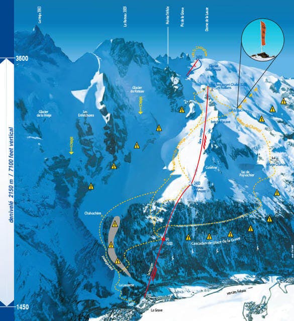 La Grave ski map