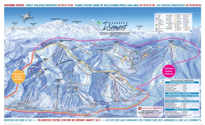 Hauteluce ski map