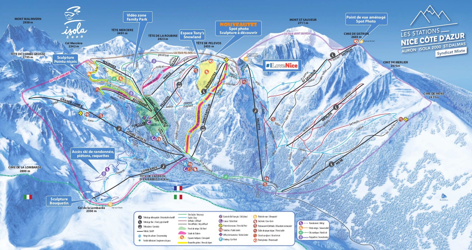 Isola ski map