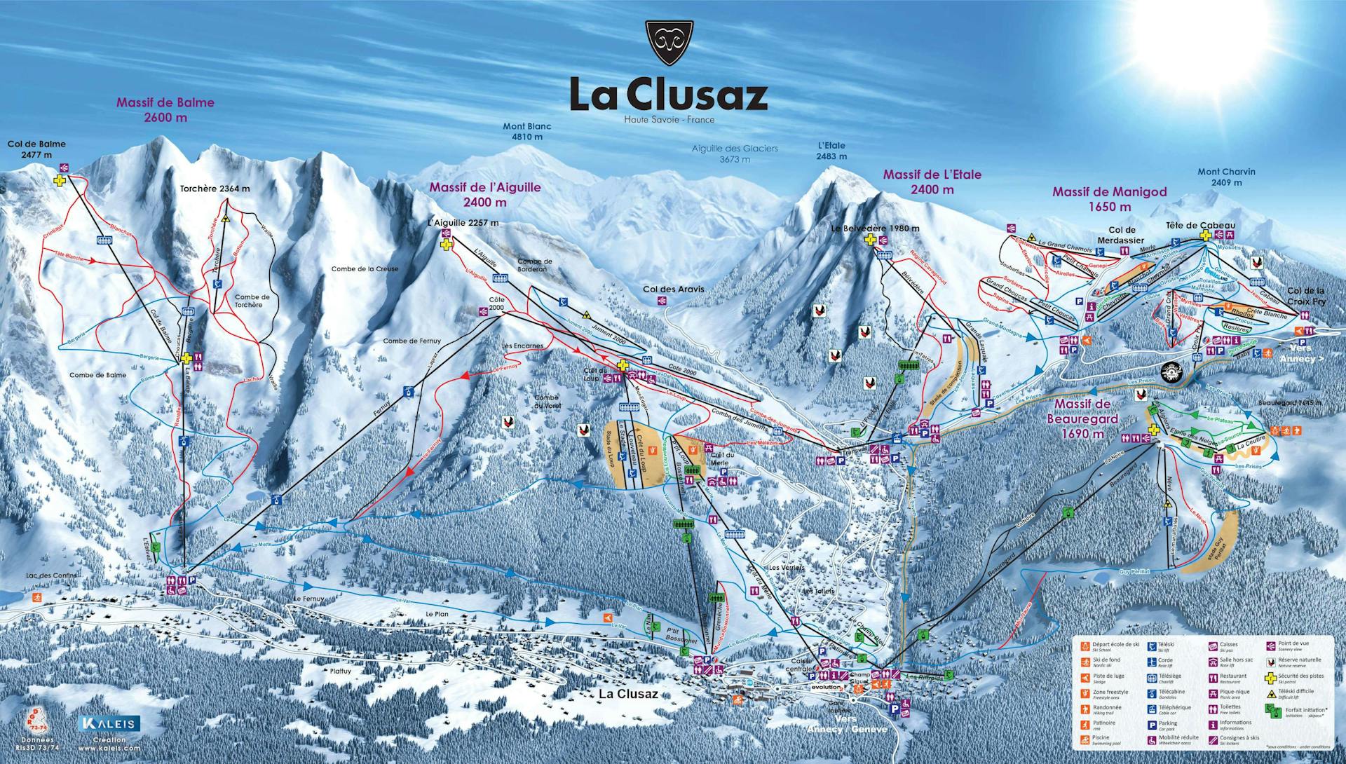 Manigod ski map