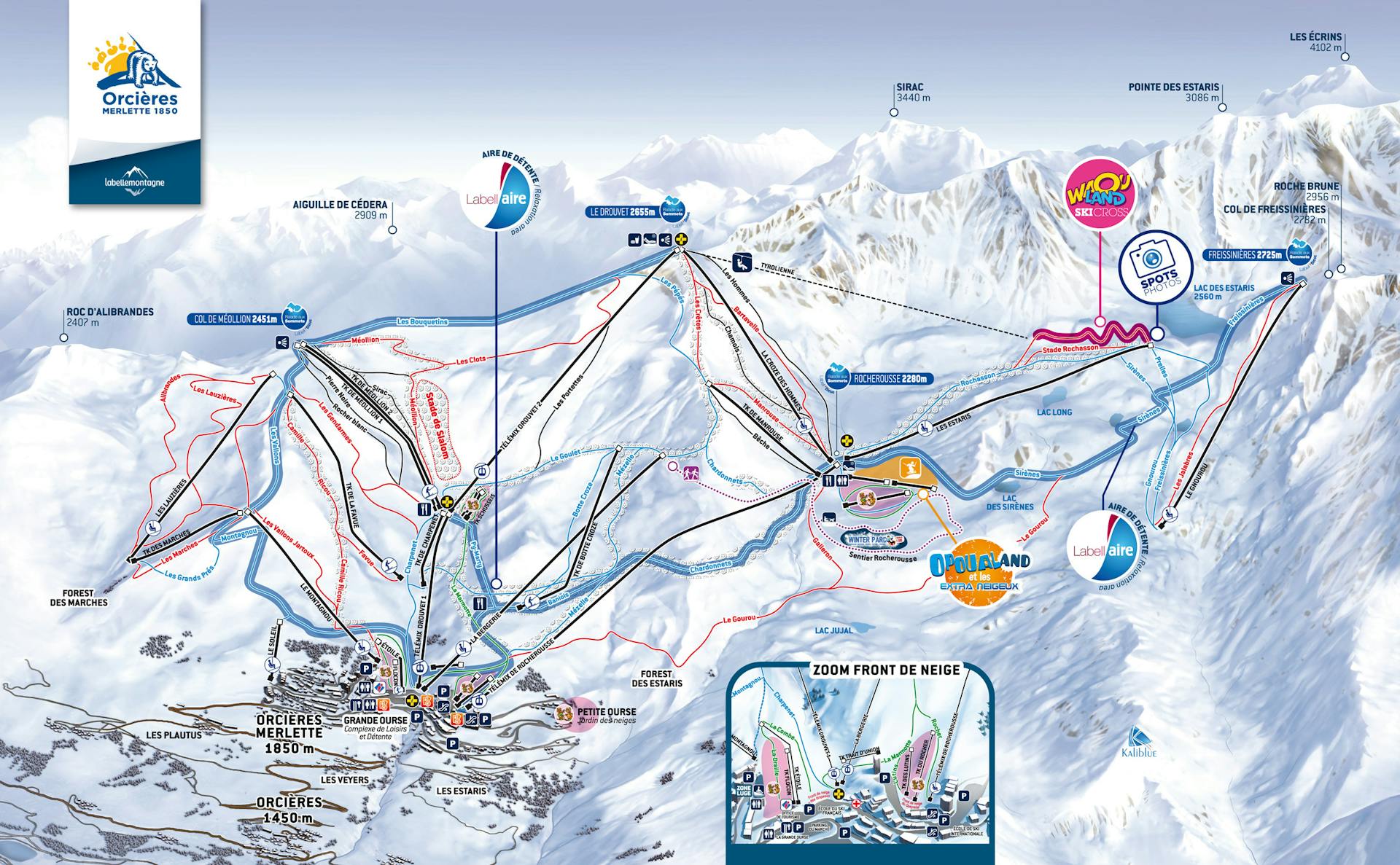 Orcieres ski map