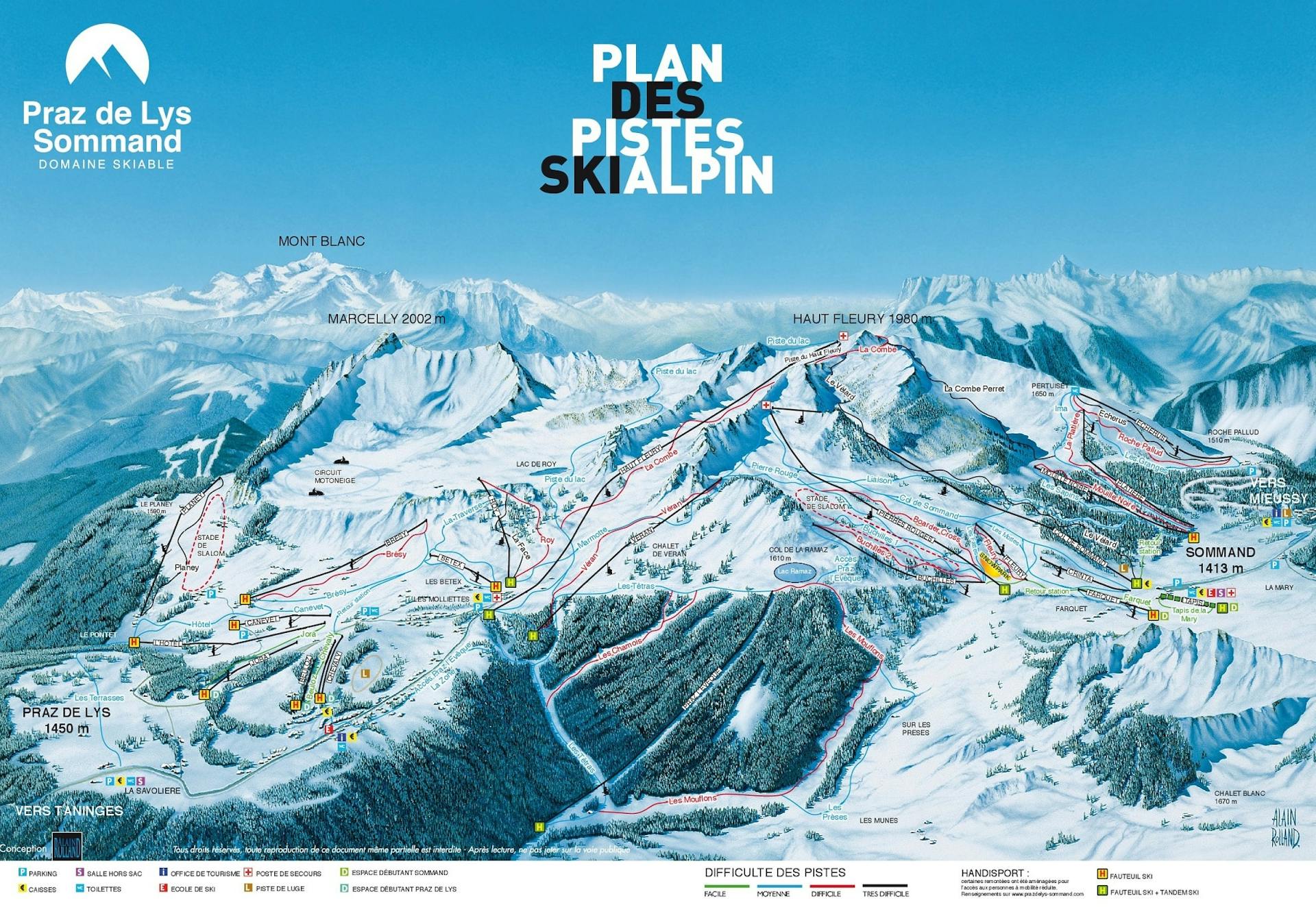 Praz De Lys ski map