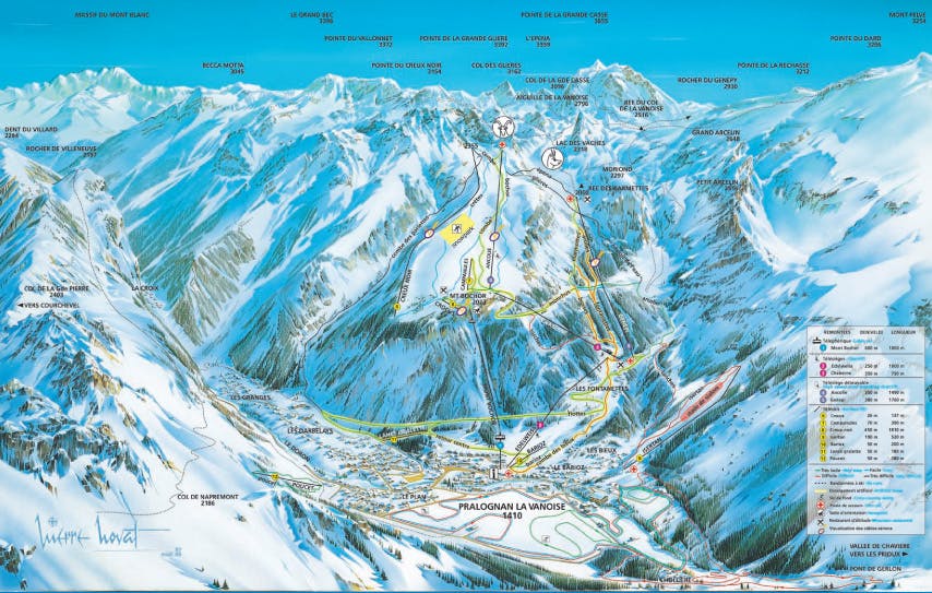 Pralognan-la-Vanoise ski map