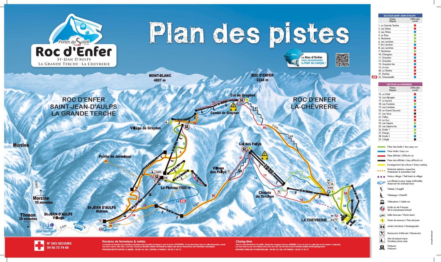 St Jean d'Aulps ski map