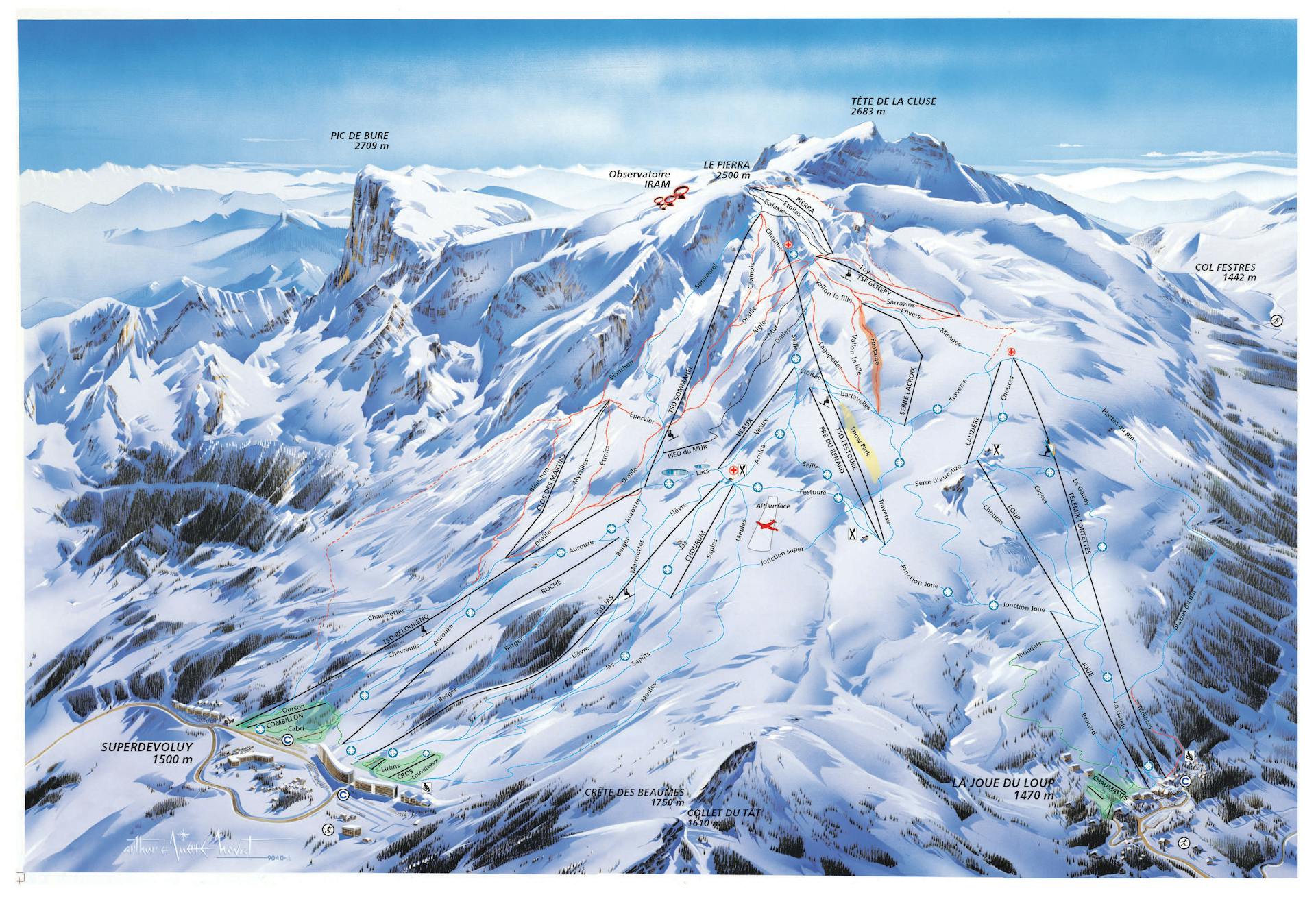 Superdevoluy ski map