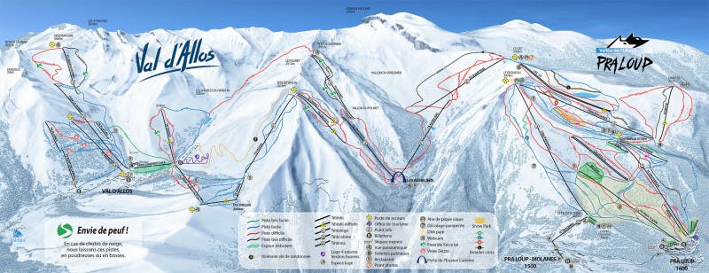Val d'Allos ski map