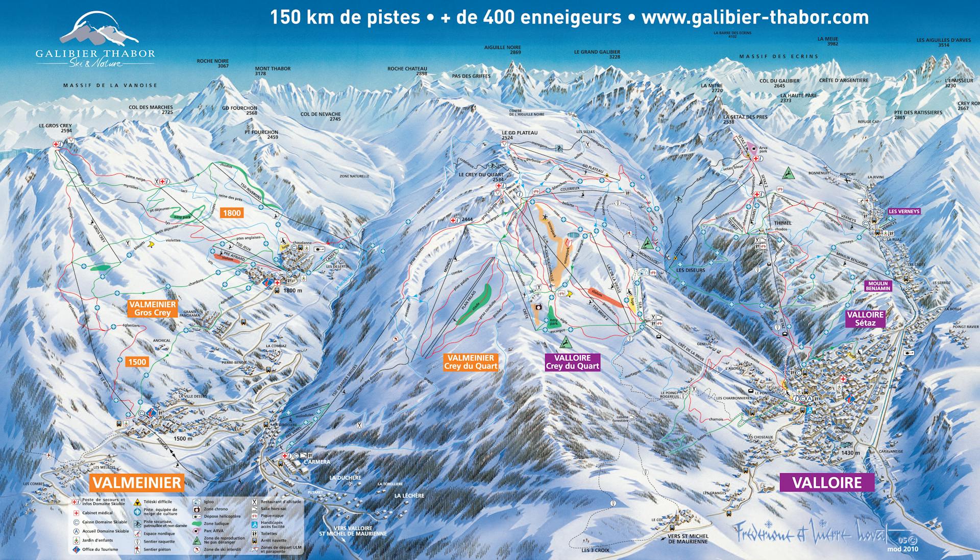 Valmeinier ski map
