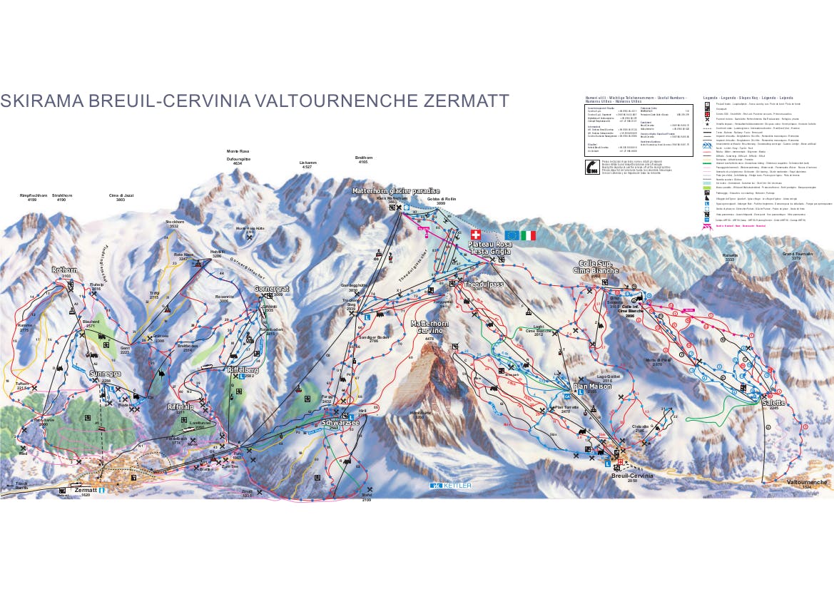 Cervinia ski map