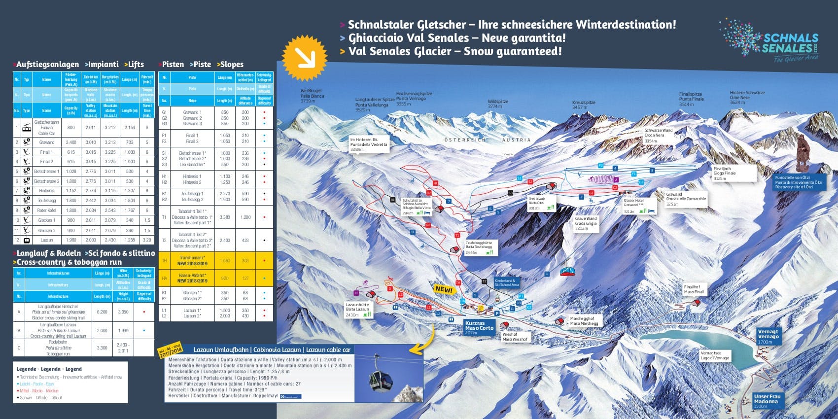 Senales ski map
